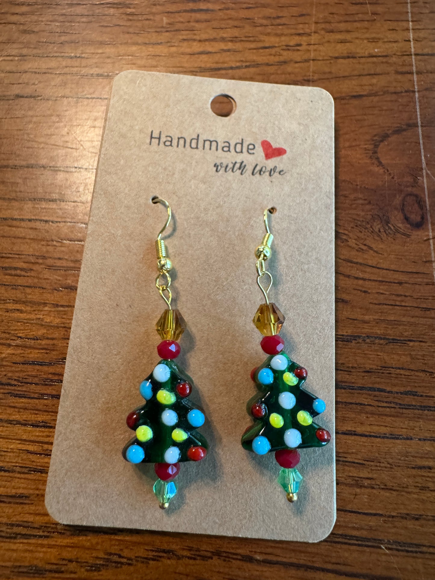 Christmas tree earrings