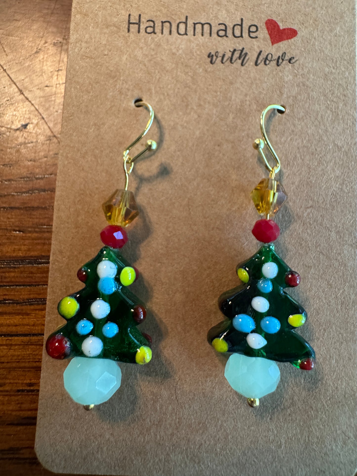 Christmas tree earrings