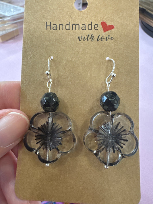 Black Dahlia Earrings
