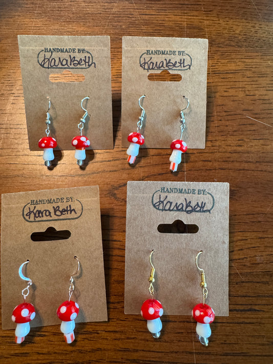 Enchanted Forest Mushroom Earrings