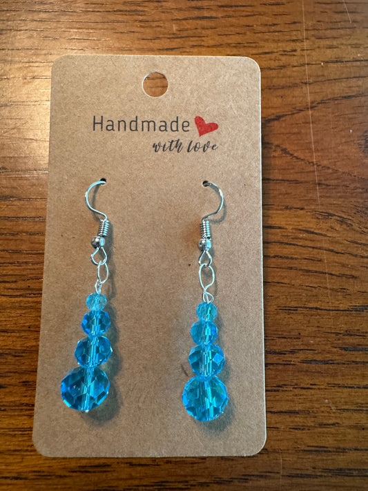 Blue shimmer earrings
